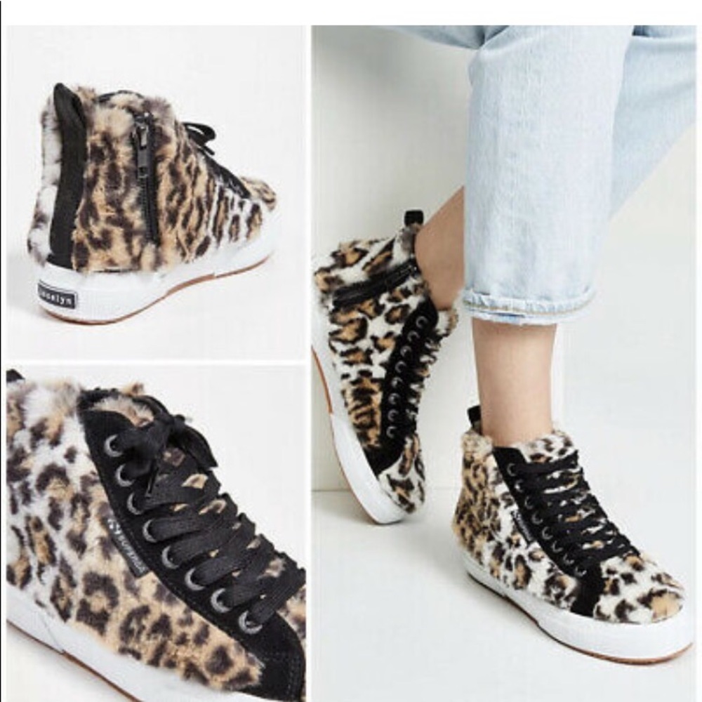 Woman’s Superga leopard shoes NWT  6 1/2 USA